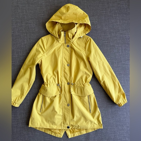 London Fog Jackets & Blazers - London Fog Women's Hooded Water-Resistant Anorak Coat Yellow size XS